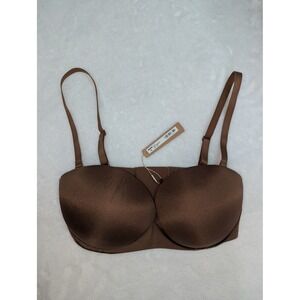 Skims Ultimate Push-Up Strapless Bra Jasper Brown 38DD BA-BAN-3208 NWT